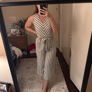 Striped Sleeveless Jumpsuit